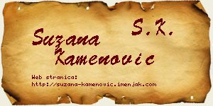 Suzana Kamenović vizit kartica